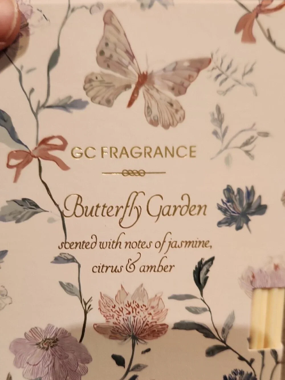 NWT GC Fragrance Butterfly Garden Diffuser - Citrus & Amber 4.23 Fl Oz